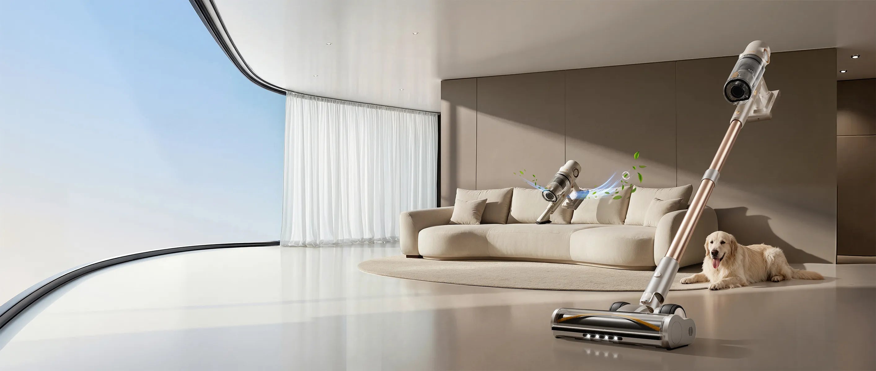 Banner de la página principal de Honiture mostrando la aspiradora inalámbrica P7 Pro.