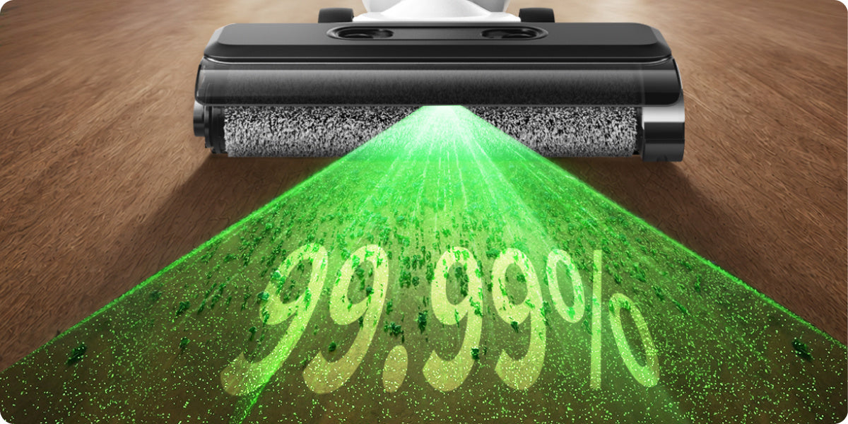 Aspirador en seco y húmedo Honiture M7 con limpieza higiénica: agua electrolizada en tiempo real que elimina el 99,99 % de las bacterias – limpia y desinfecta sin esperas ni productos químicos