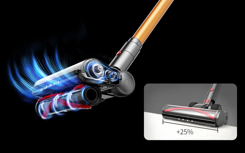 Rodillo de limpieza de la aspiradora Honiture X7, un 25% más ancho para evitar enredos de pelo.